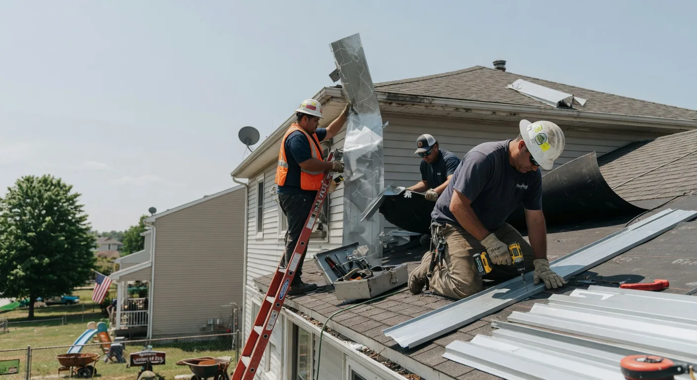 Storm Damage Metal Roof Repair in Fenelton, PA